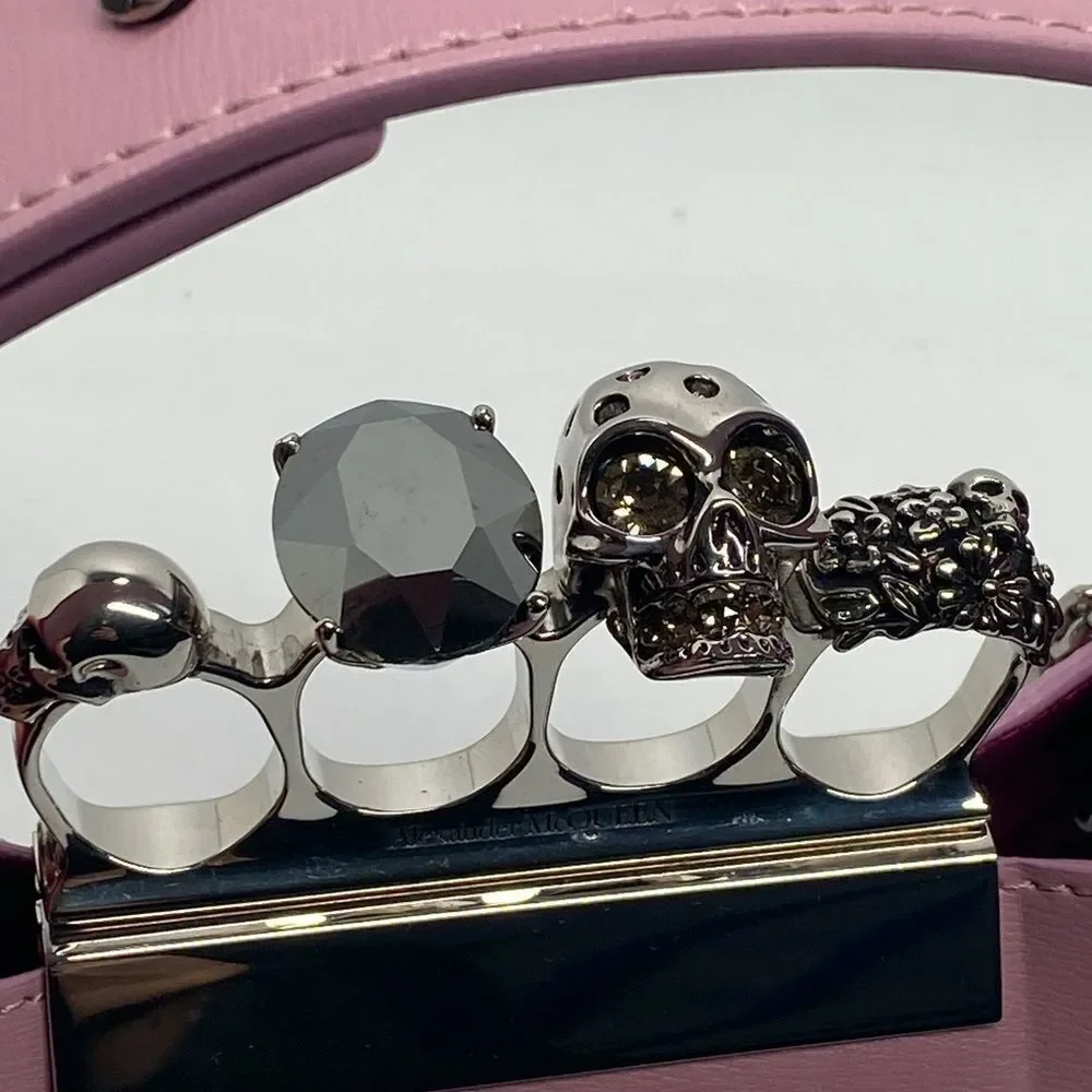 Alexander McQueen Skull Jeweled Mini Chain Hobo Bag